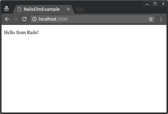 Rails hello world