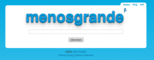 Screenshot of the website